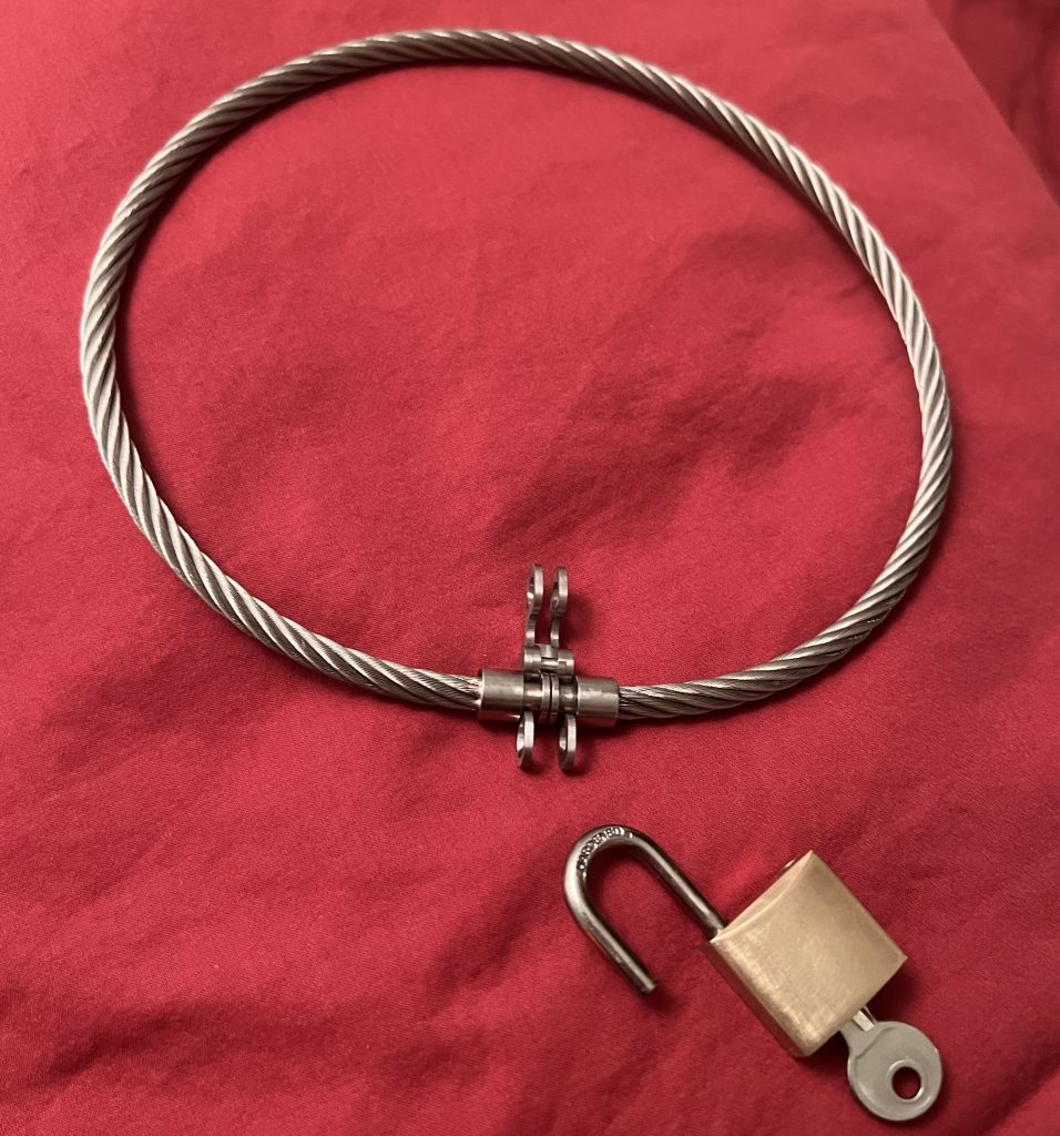 a cable collar for locking hoods